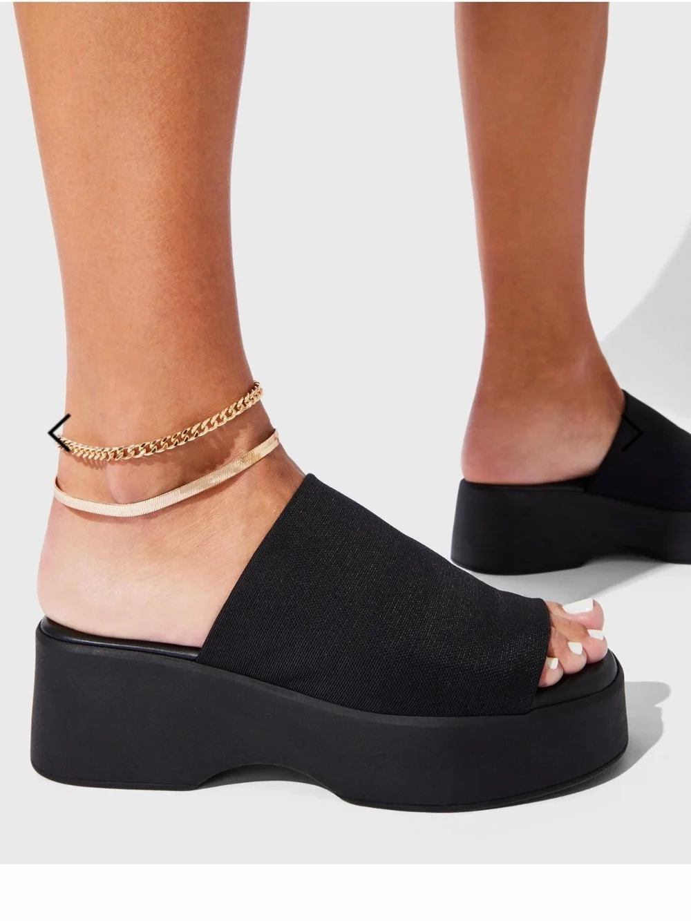 Steve Madden Slinky 30 Black Platform Slide Sandal 👡 BRAND NEW